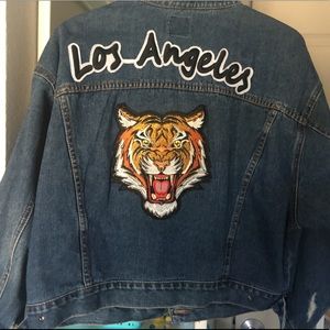 Denim Jacket Tiger Patch